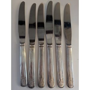 International Silver RADIANCE Crown Silverplate 1939 Stainless Butter Knife 6pc